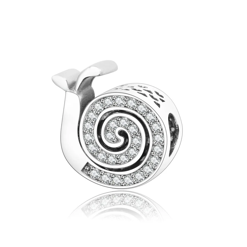 

100% 925 Sterling Silver Snails Beads Fits Original Europe Charm Bracelet Pendant Silver Charms Jewelry DIY Berloque Wholesale