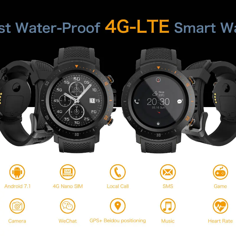 Arvin Smarwatch 4G 530mAh 1+16GB Waterproof Luxury Smart Watches Sport GPS Watch Phone Pedometer Smartwatch For IOS Android A4 |