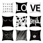 Nordic черный Цвет Подушка Чехол из полиэстера с геометрическим узором Чехлы для подушек для украшения дома, дивана, стула, декоративная подушка чехол s