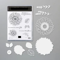 sunflower metal dies cutters for scrapbooking metal cutting dies scrapbooking new arrival 2021 stencils for decoration stamping