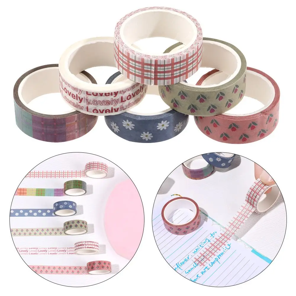

Kawaii Love Stickers Tapes Scrapbooking alphabet Office Adhesive Tape Tulip 15cm5m