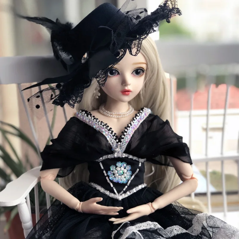 

Fantasy 1/3 60 CM BJD Dolls for Girls 18 Joint Movable Beautiful Dress Crown Headdress Dress Up Make Up Dolls Toys Birthday Gift