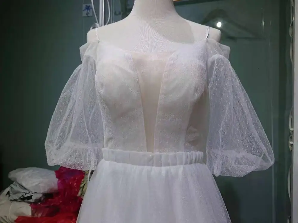 Vivian's Bridal 2019 романтическое свадебное платье A-lin милое иллюзионное с