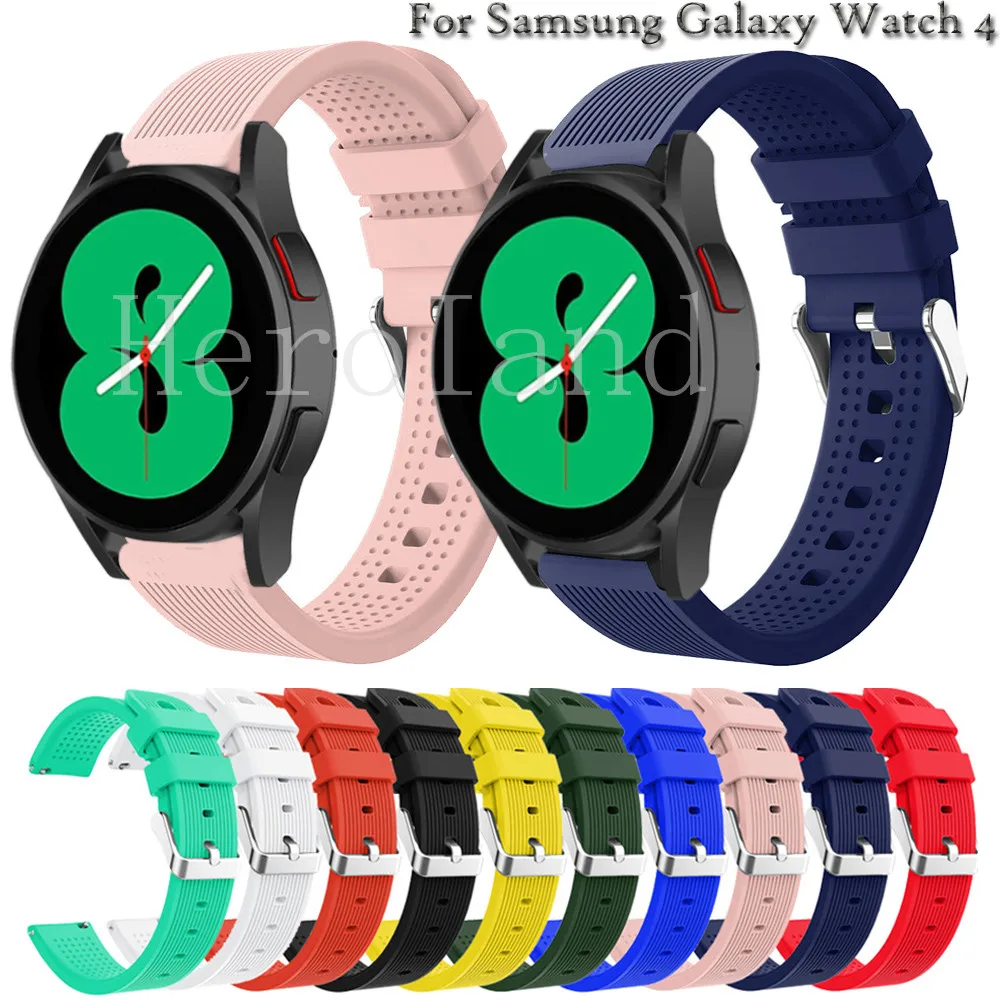 

Силиконовый ремешок для Samsung Galaxy watch 4, 40 мм, 44 мм, 42 мм, 46 мм