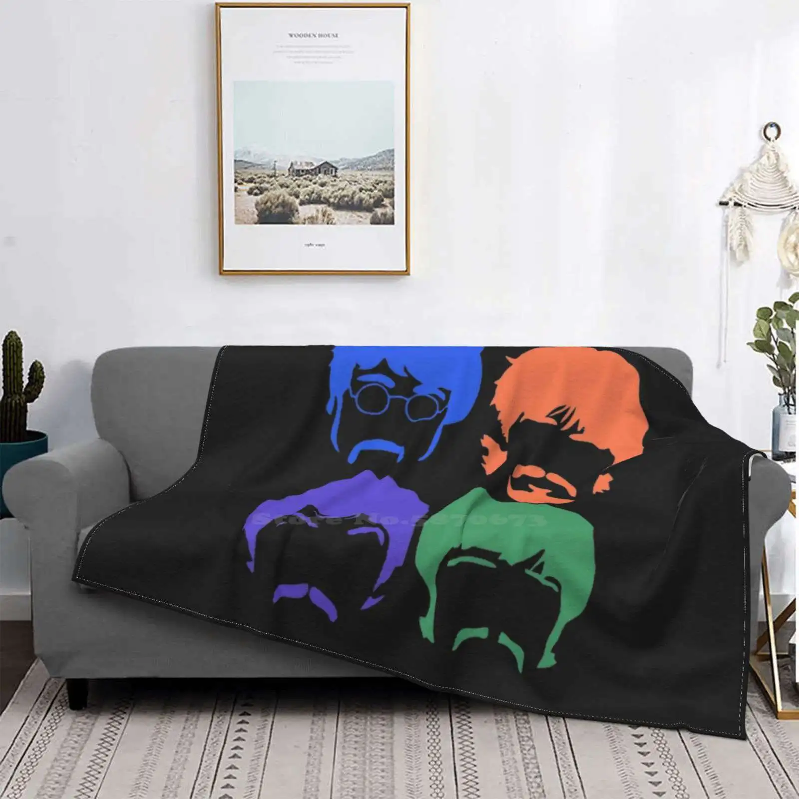 

Manta suave de estilo Pop Art n. ° 2 para sofá, cama, viajes, regalos de amor, clásico, color negro