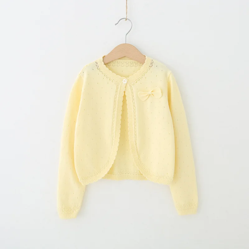 RL/Детский кардиган для девочек свитер хлопковое пальто серого цвета с длинными