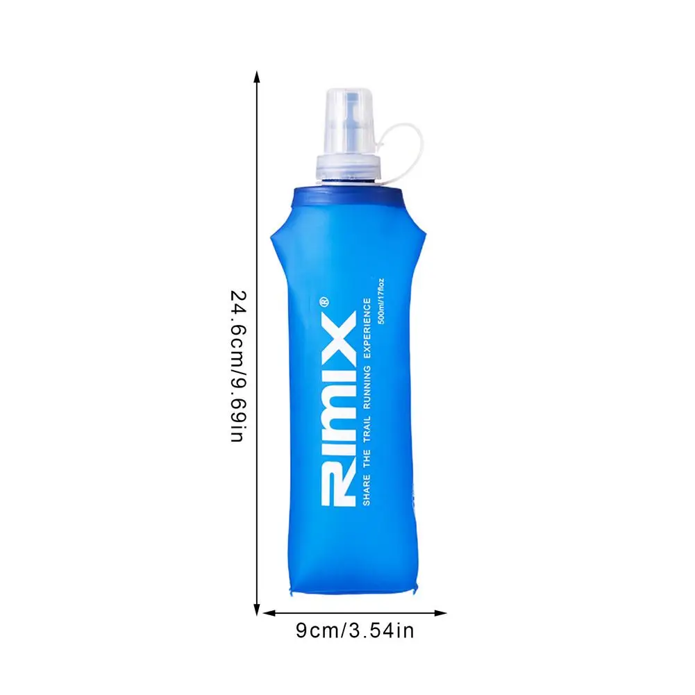 

TPU Soft Drink Flask BPA Free Folding Water Bottle Sport Drinkwear For Outdoor Camping Trail Running Jogging 500ml