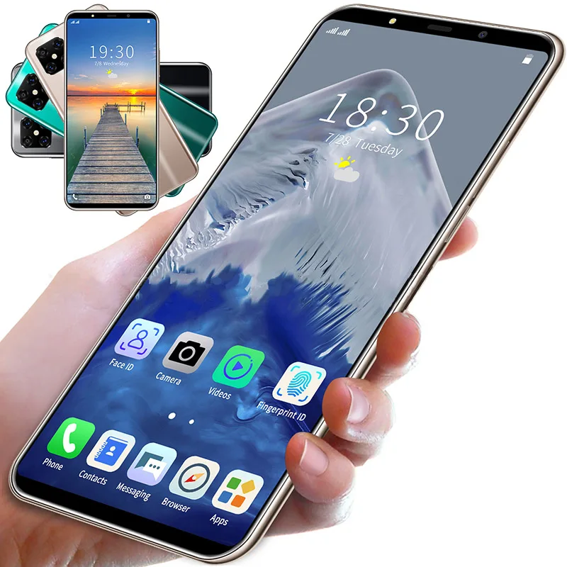 

2020 5.7 Inch Finger Face ID Mobile Phone New 8 Core+512GB Cell Phone Dual Camera And SIM Smartphone Andriod Phone Smart Phone