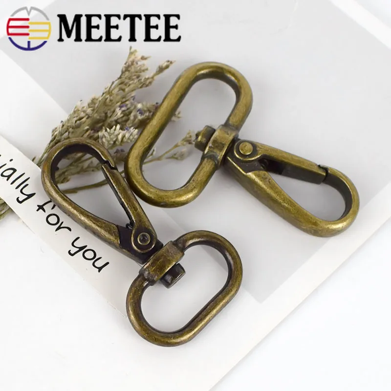 Металлическая вращающаяся латунная пружинная Пряжка Meetee 5 шт. 20/25/32/38 мм крючок