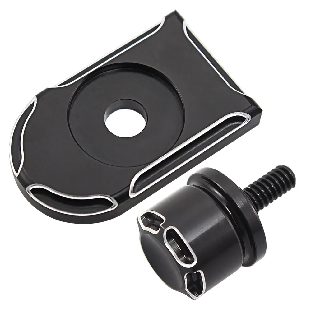 Мотоцикл черный заднее крыло шуруп Крепления Сиденья Tab крышка оборудования края