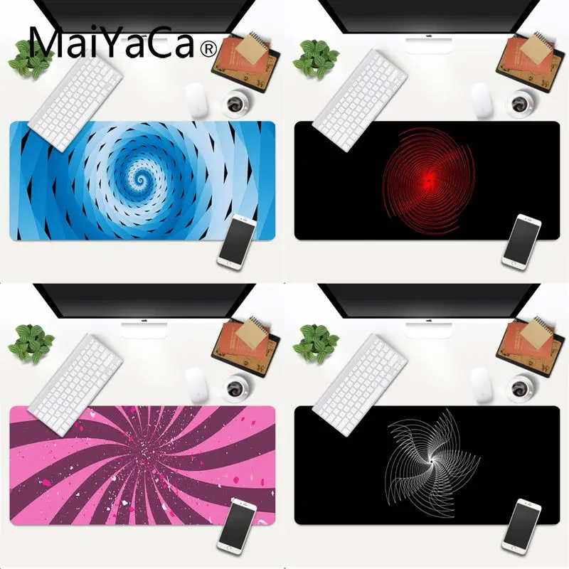 

Spiral Circles mouse mat high quality DIY picture with edge locking Gaming Mouse Mat xl xxl 600x300mm for dota2 cs go