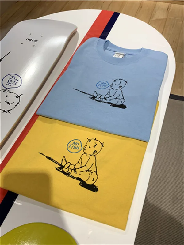 

New Arrivals NOAH 2020ss No Fish T Shirt Men Women Couple 100% Cotton Tee Oversized Hip-hop High Street T-Shirt