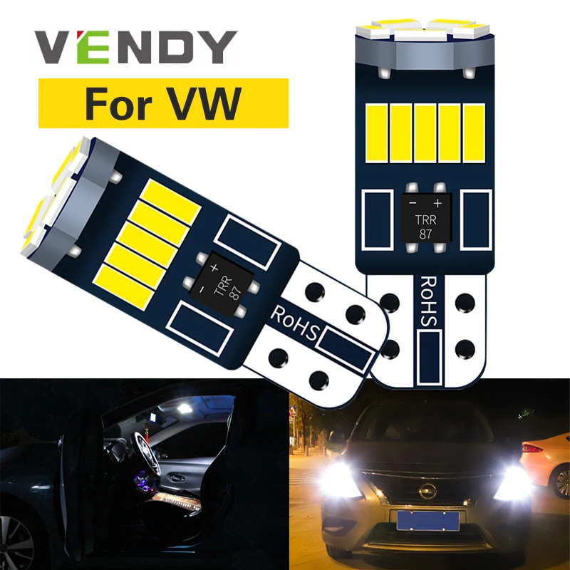 2 шт. светодиодный свет лампы W5W T10 Canbus LED лампа для автомобиля vw Passat B7 B6 B5 Golf 6 7 5 4 mk2