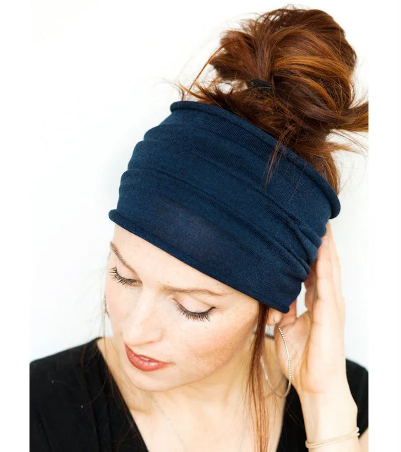 Новинка 2020 высокая эластичная широкая повязка для волос унисекс на шею головной