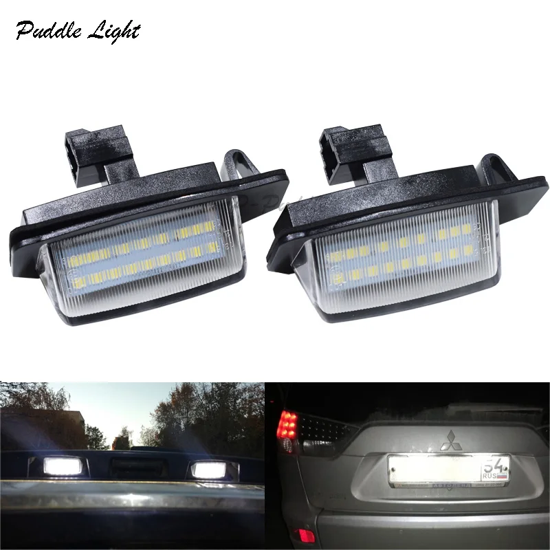 for Mitsubishi Светодиодный указатель поворота номерной знак для Mitsubishi Lancer Sportback 2008 Outlander 2006(EUR/MMC-PROD) белый свет - Испускаемый цвет: for Mitsubishi
