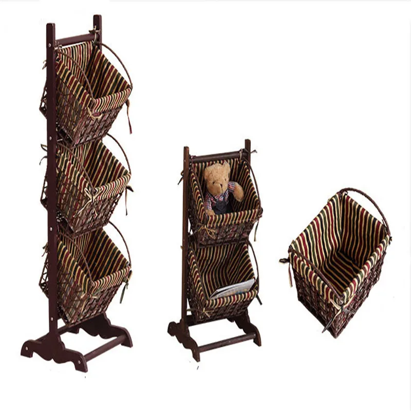 2017 подставка для журналов напольная гостиная корзина из натурального дерева