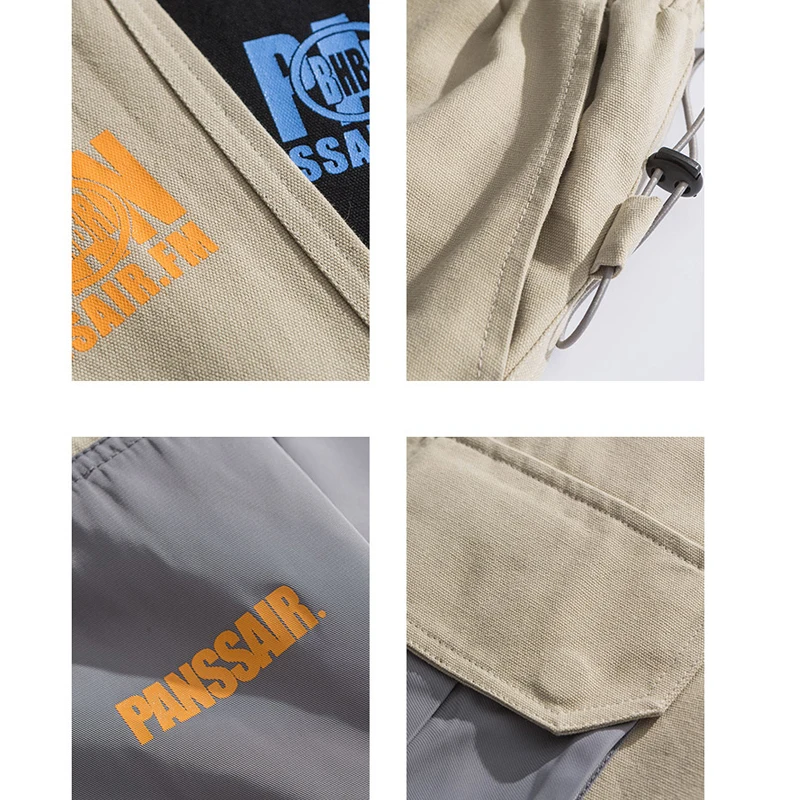

11 BYBB'S DARK Mens Joggers Streetwear Cargo Pant Patchwork 2020 Fashion Sweatpants Contrast Color Trousers Male Khaki BB206