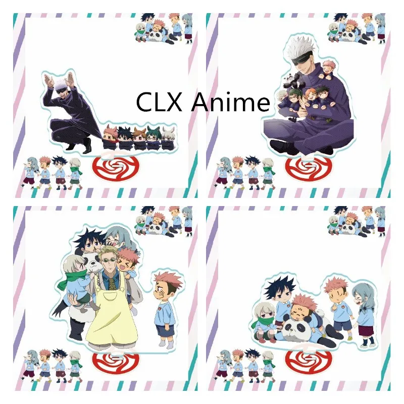 

Anime Figure Cute Mini Cosplay Jujutsu Kaisen Gojo Satoru Fushiguro Megumi Acrylic Stand Model Standing Fans Collect Gift