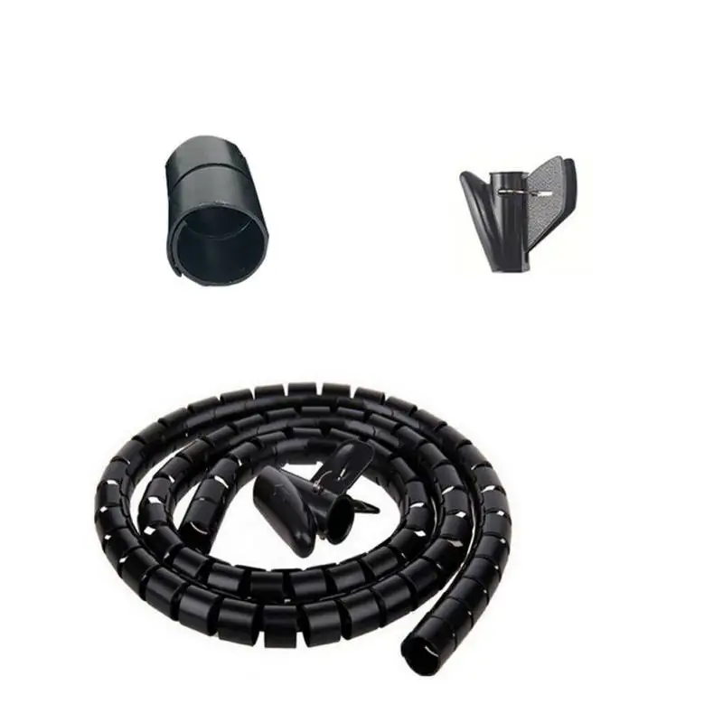 1 м спиральная обмотка трубка протектор кабеля Полиэтиленовая пластиковая для