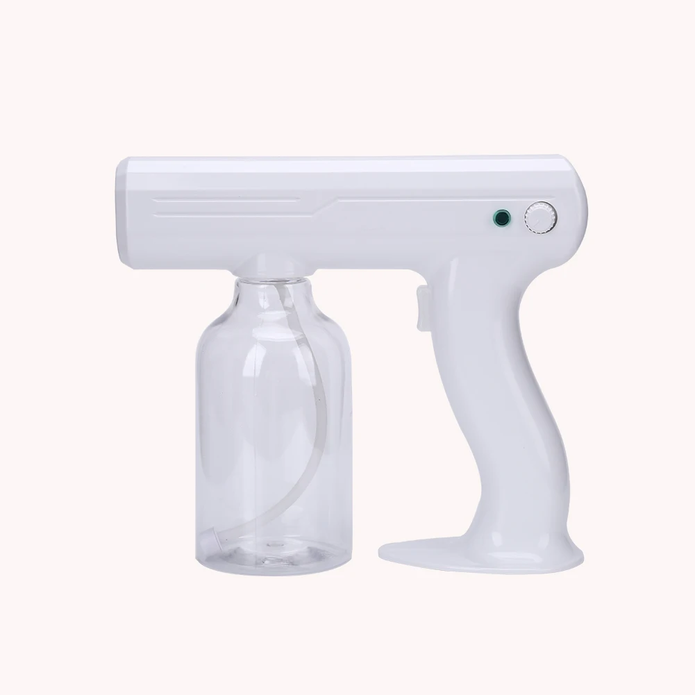 

800ml Portable Electric Sanitizer Sprayer Blue Light Rechargeable Nano Steam Water Spray Gun Home Disinfection Machine Atomizer
