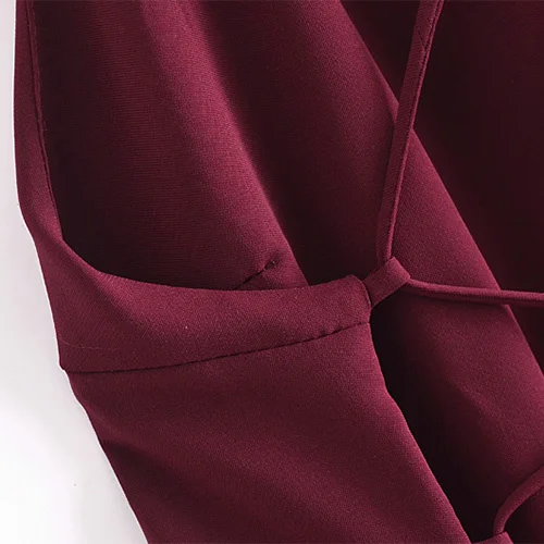 

Sexy ladies party midi dress summer neck strapless dress a chic line red wine dresses
