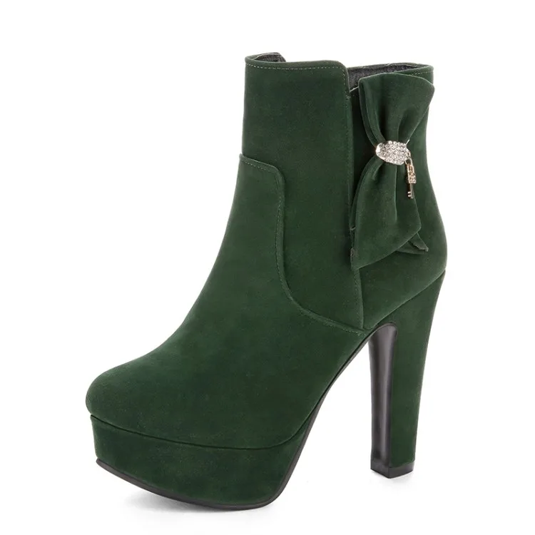 Большие размеры 11 12 13 Обувь с металлическим декоративным узлом бабочкой Ботинки