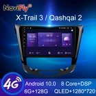 NaviFly Android все в одном автомобиль интеллектуальная система радио мультимедиа видео плеер для Nissan X Trail 3 T32 2013 - 2017 Qashqai