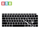 Чехол HRH силиконовый для ноутбука MacBook New Air 13 A1932 2018, версия для США, английский язык, мраморный черный