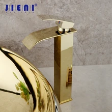 JIENI полированный золотой кран для ванной и кухни классический