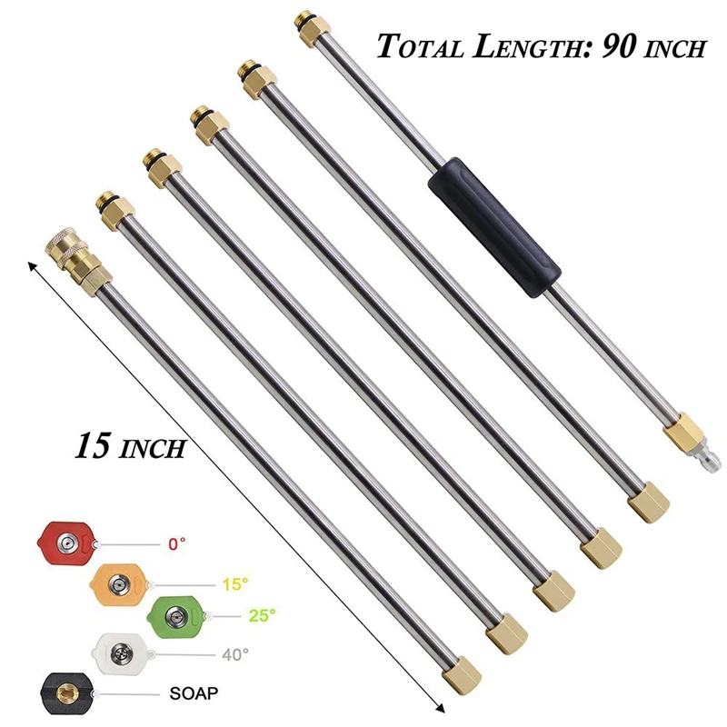 Набор для мойки автомобиля Универсальная насадка 90 дюймов высокого давления с