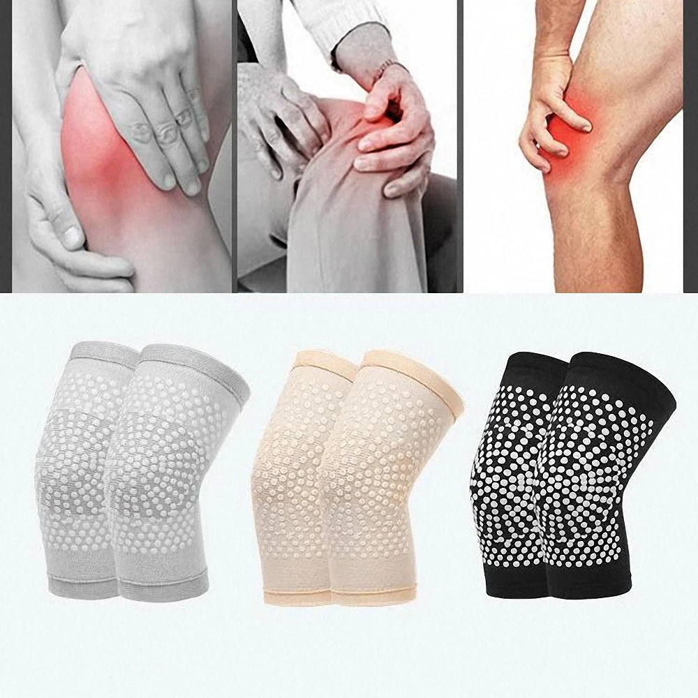 1 пара точечная матрица Самонагревающиеся наколенники поддерживающие