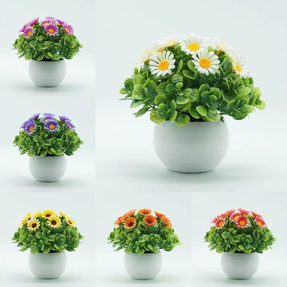 Искусственные хризантемы в горшках яркий привлекательный красивый