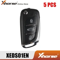 xhorse xeds01en for ds style super remote 3 buttons with built in super chip english version 5pcs