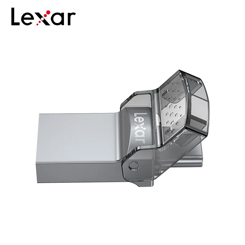 Оригинальный USB накопитель Lexar Jumpdrive с двумя слотами Type A карта памяти 64 ГБ 32