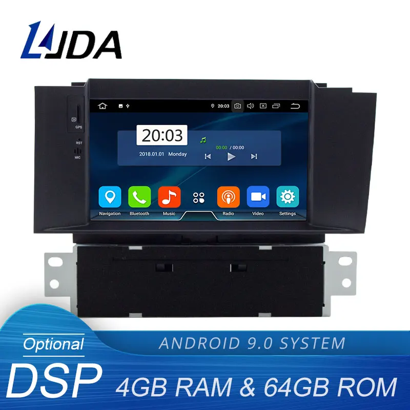 LJDA Android 9,0 автомобильный dvd-плеер для Citroen C4 C4L DS4 1 Din автомагнитола 4G+ 64G gps Навигация Аудио wifi Мультимедиа Стерео Canbus