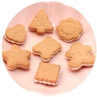 Diy искусственное печенье, аксессуары из смолы, создание японской еды, творческие мини-игрушки, Рождество, 10 шт. кабошон