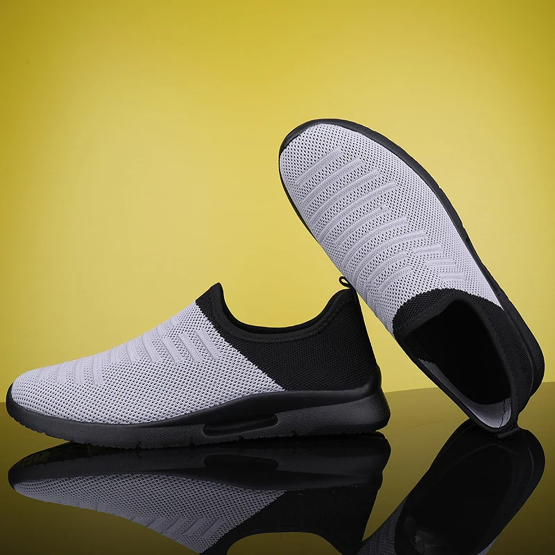 

2021 Mens Casual Shoes Men Slip-on Sock Sneakers Breathable Light Leisue Walking Jogging Running Tenis Masculino Adulto