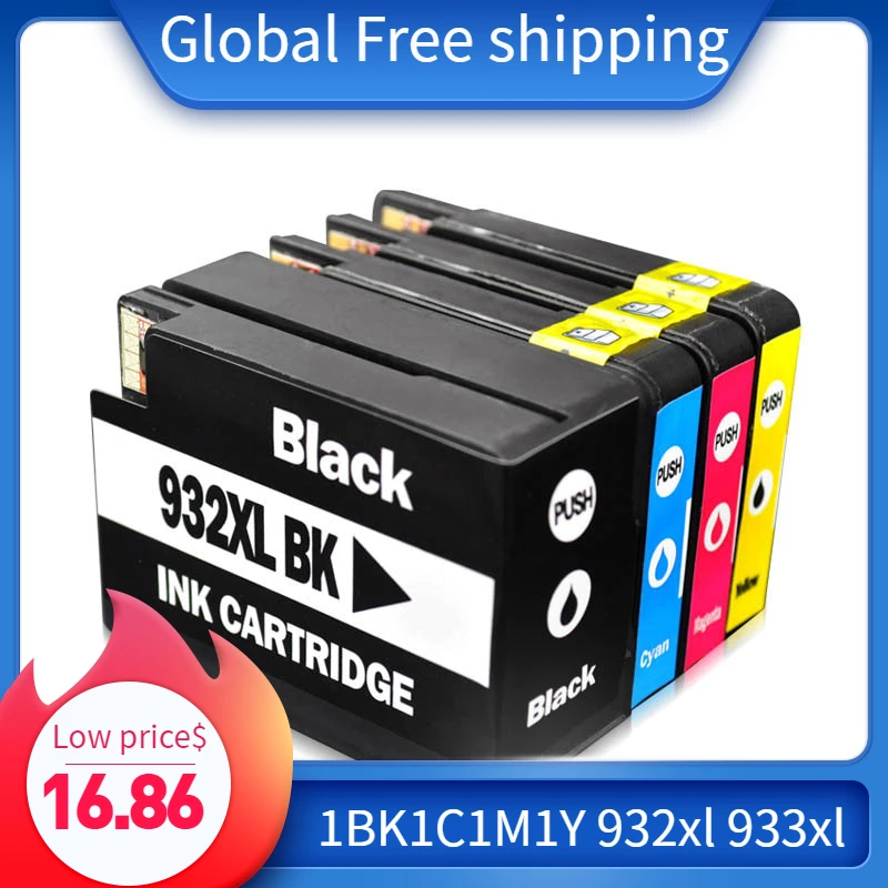 1 комплект 932XL 933 для hp 932 933XL сменный картридж для hp Officejet 6100 6600 6700 7110 7610 7612 принтер Специальная цена