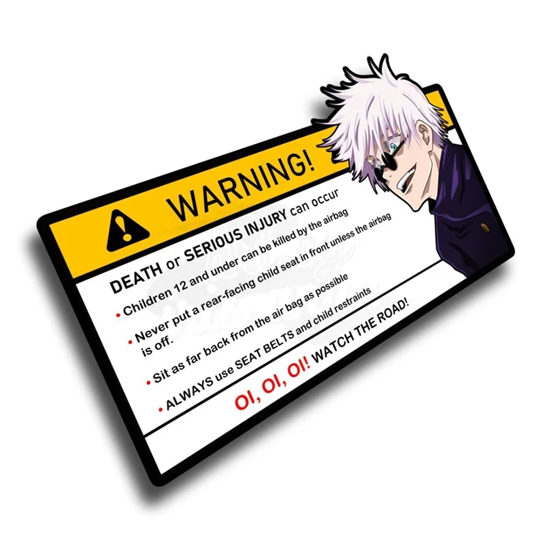 

13 см * 9,1 см 1 шт. мультяшный аниме ююютсу кайсен Автомобильная наклейка для годжо Сатору искусственная наклейка аниме виниловая JDM наклейка на окно s