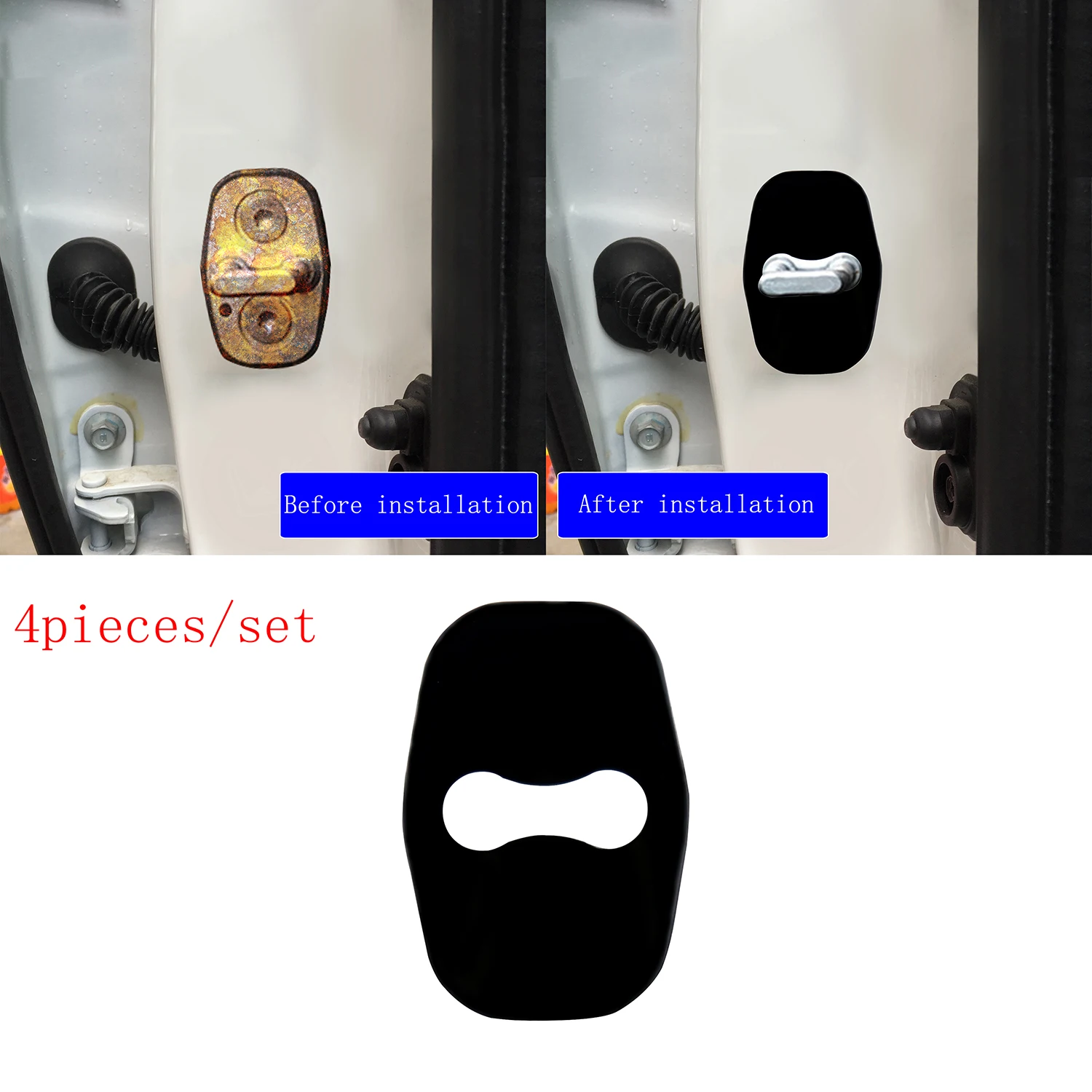 4 шт. защитный чехол на автомобильный замок из нержавеющей стали для DS3 DS4 DS5 DS6 DS7