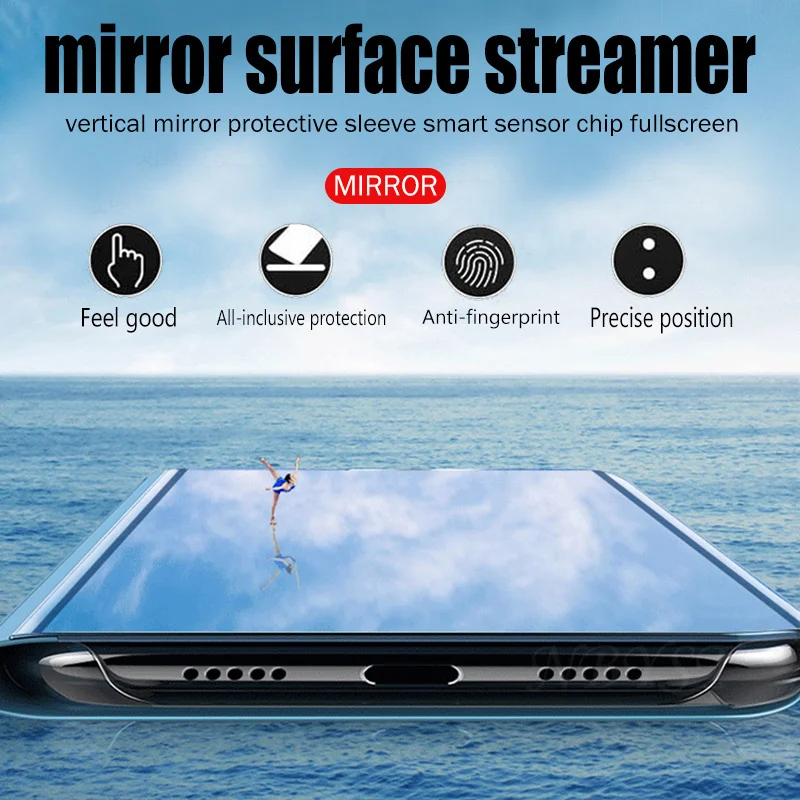Зеркальный флип-чехол для Huawei P20 P30 P10 P9 P8 Lite Pro 2017 защитный чехол на Hauwei Mate 30 20 Nova 6 SE