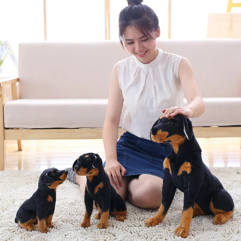 Искусственная собака плюшевая игрушка кукла черная спина пятнистый симпатичный