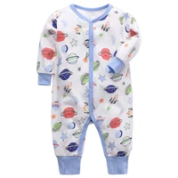 100cotton summer baby boy newborn jumpsuit long sleeve cotton pajamas 0 12 months rompers baby clothes