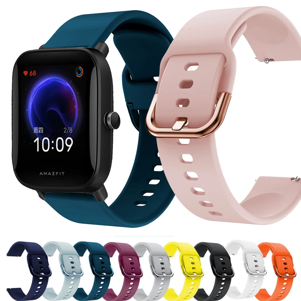 

Ремешок силиконовый для Huami Amazfit Bip U Pro 20 мм, сменный спортивный браслет для Amazfit Bip/Bip S Lite/Bip 3 Pro Correa