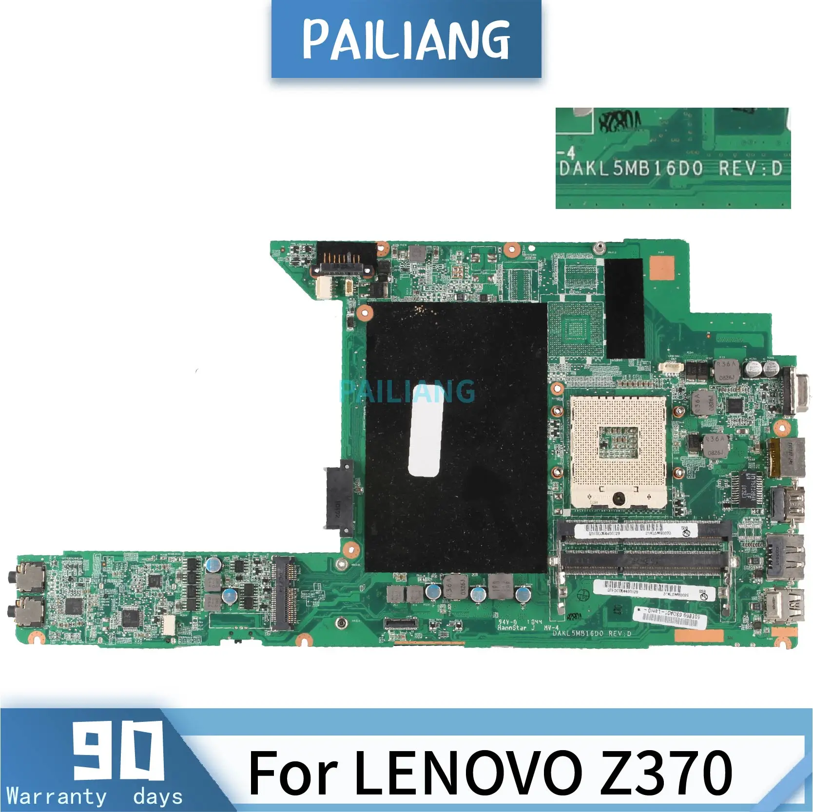 PAILIANG материнская плата для ноутбука LENOVO Z370 DAKL5MB16H0 Материнская Core HM65