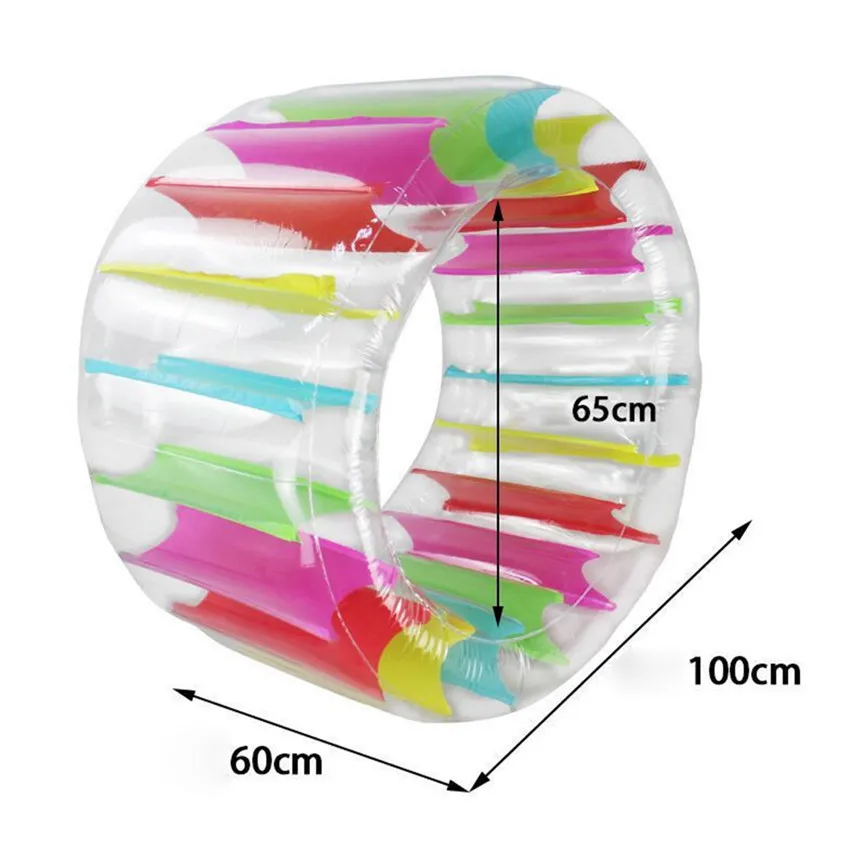 

Kids Colorful Inflatable Water Wheel Roller Float 36inch Giant Roll Ball For Boys And Girls Swimming Pool Toys Grass Plaything