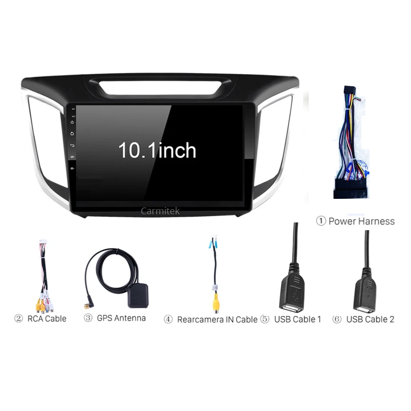 Мультимедийный плеер для Hyundai Creta IX25 Android 9 автомагнитола с GPS навигацией головное