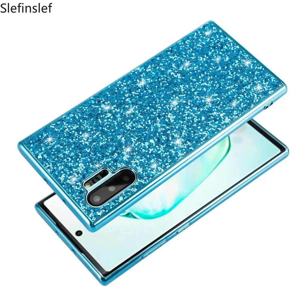 For Samsung Galaxy Note 10 Case Luxury Hard PC Shining Glitter Slim Protective Back Cover case for samsung note plus 10pro | Мобильные