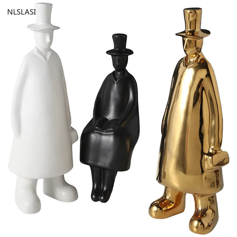 

Nordic light luxury art figure decoration creative simple porch living room decoration model room home decoration crafts