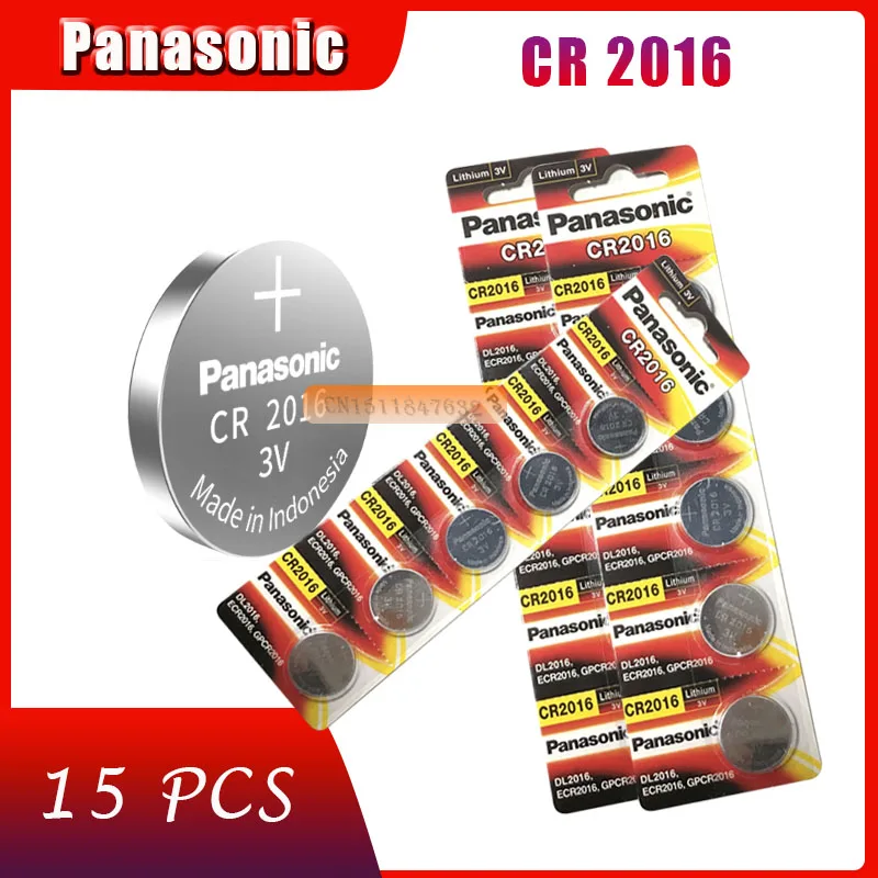 15 X аккумулятор для PANASONIC cr2016 3v кнопочные батарейки для часов компьютера cr